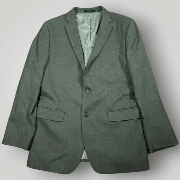 Banana Republic Blazer Sport Coat Mens 40R Modern Slim Fit Wool Blend Nail Head - Picture 2 of 9